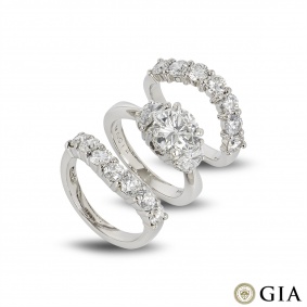 Platinum Diamond Bridal Set 1.55ct I/VS2 Platinum Diamond Bridal Set 1.55ct I/VS2